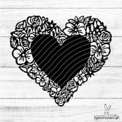 Herz Rahmen Plotterdatei SVG DXF
