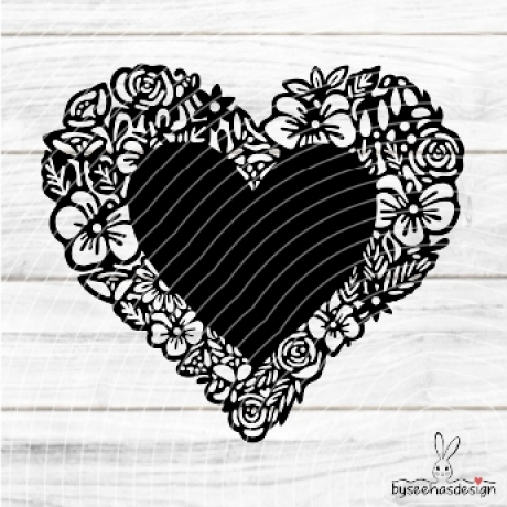 Herz Rahmen Plotterdatei SVG DXF