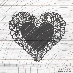 Herz Rahmen Plotterdatei SVG DXF