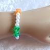 Kinder-Armband Schmuck elastisch Perlen gefädelt Bunte Herzen