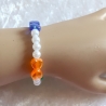 Kinder-Armband Schmuck elastisch Perlen gefädelt Bunte Herzen