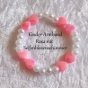 Kinder-Armband Schmuck elastisch Perlen gefädelt Rosa Herzen