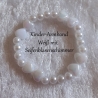 Kinder-Armband Schmuck elastisch Perlen gefädelt Weiß Herzen