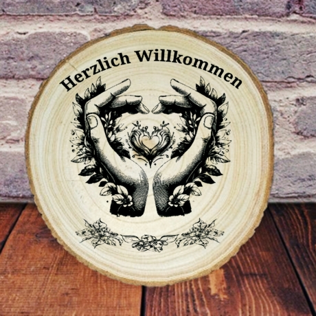 Willkommensschild,Vintage,Geschenkidee,Wohnaccessoires,Wanddeko 