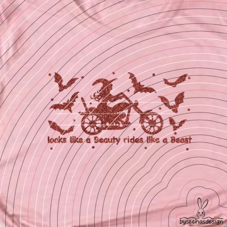 Hexe auf Motorrad Plotterdatei  SVG DXF