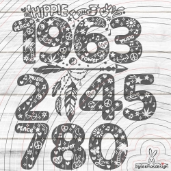 Hippie Since Plotterdatei SVG DXF