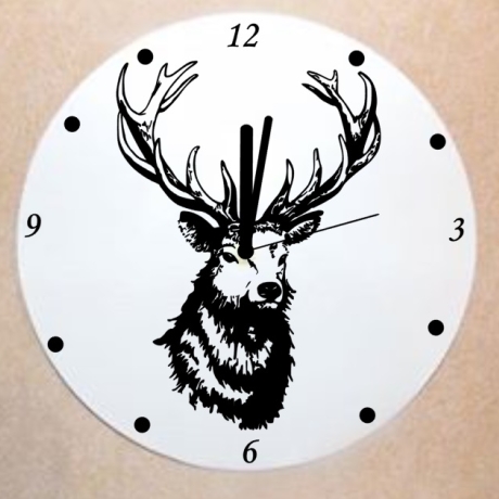 Schallplattenuhr Wanduhr Hirsch