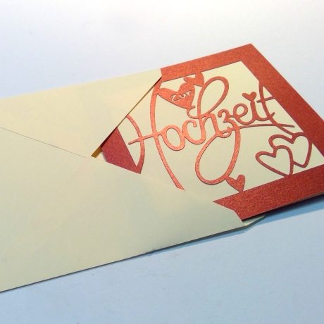 Karte Hochzeit Plotterdatei SVG DXF FCM