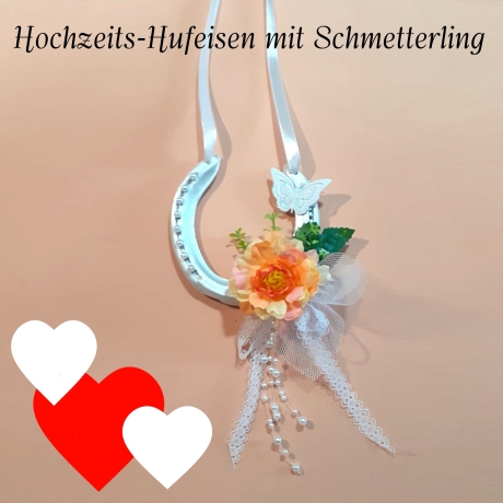 Hochzeits-Hufeisen Echtes Hufeisen Glücksbringer Wandschmuck 