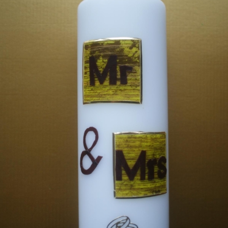 5039 Hochzeitskerze Mr. & Mrs.