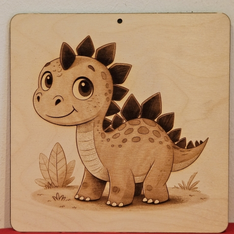 Holz Bild Stegosaurus