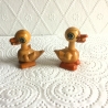 Vintage 2er Set Holz-Küken Holzspielzeug Original DDR 70er Jahre