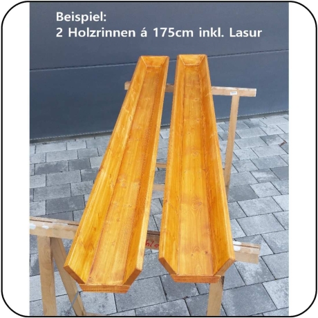 Holzrinne 200cm - für einen Wasserlauf der besonderen Art