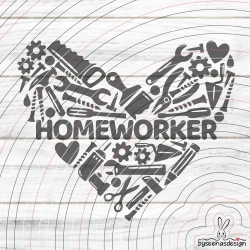 Herz Homeworker Plotterdatei SVG DXF