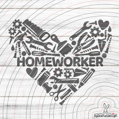 Herz Homeworker Plotterdatei SVG DXF