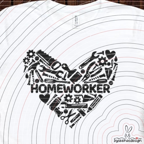Herz Homeworker Plotterdatei SVG DXF