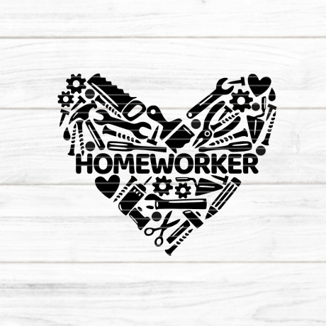 Herz Homeworker Plotterdatei SVG DXF FCM