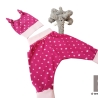 Babyset Pumphose und Mütze Sterne pink Gr. 62/68