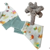 Babyset Pumphose und Mütze Eule mint Gr. 62/68