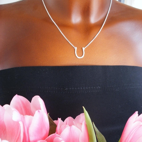 Hufeisen Glücksbringer Talisman 925 Silber