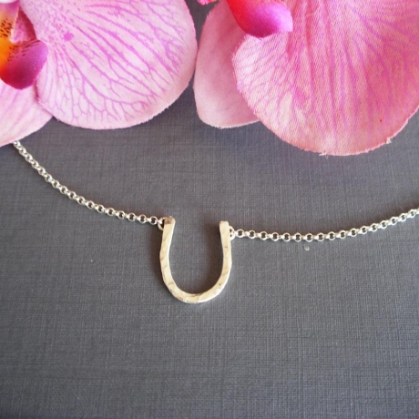 Hufeisen Glücksbringer Talisman 925 Silber