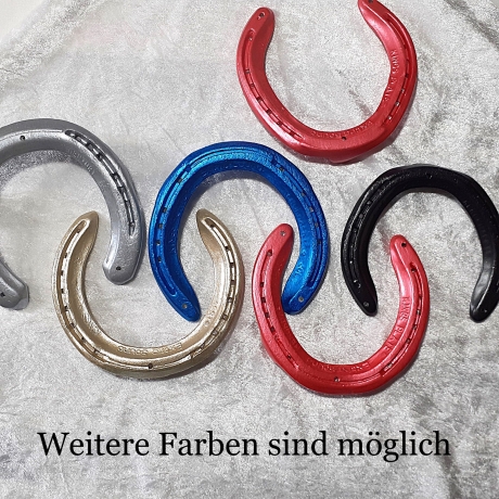 Echtes Hufeisen zum selber dekorieren Glücksbringer silbern