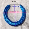 Echtes Hufeisen zum selber dekorieren Glücksbringer Blau-metallic