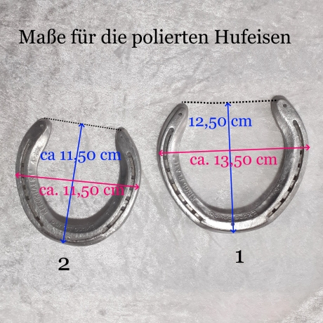 Echtes Hufeisen zum selber dekorieren Glücksbringer silbern