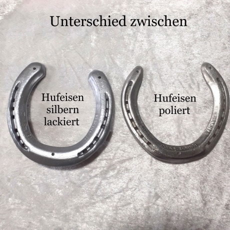 Echtes Hufeisen zum selber dekorieren Glücksbringer silbern