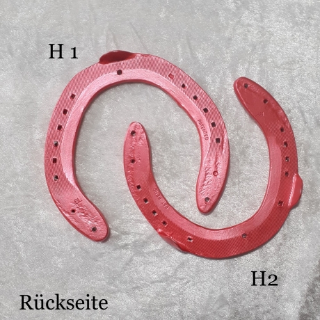 Echtes Hufeisen zum selber dekorieren Glücksbringer Rot