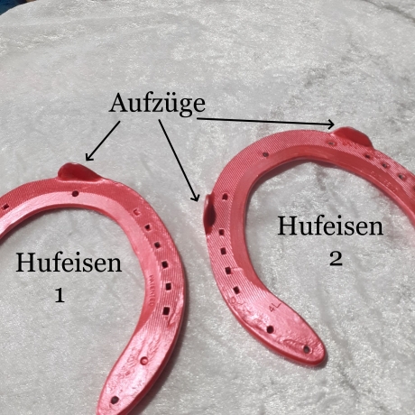 Echtes Hufeisen zum selber dekorieren Glücksbringer Rot