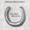 Echtes Hufeisen zum selber dekorieren Glücksbringer silbern
