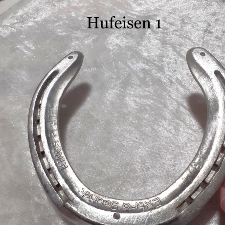 Echtes Hufeisen zum selber dekorieren Glücksbringer silbern