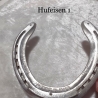 Echtes Hufeisen zum selber dekorieren Glücksbringer silbern