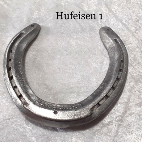 Echtes Hufeisen zum selber dekorieren Glücksbringer silbern
