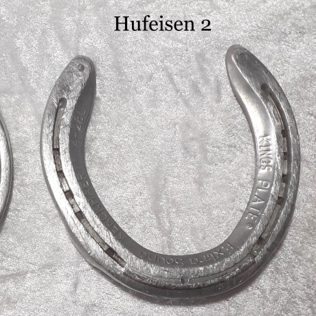 Echtes Hufeisen zum selber dekorieren Glücksbringer silbern