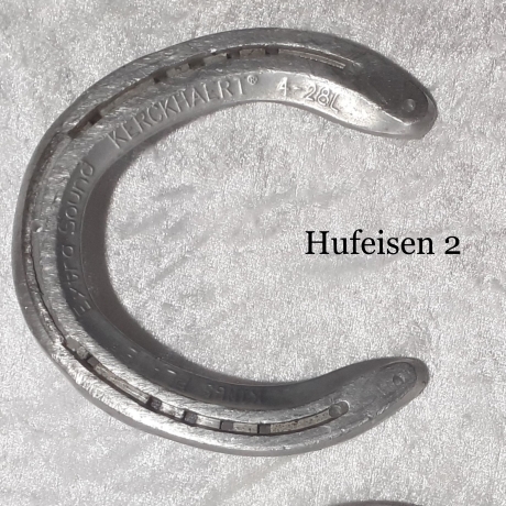 Echtes Hufeisen zum selber dekorieren Glücksbringer silbern