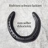Echtes Hufeisen zum selber dekorieren Glücksbringer schwarz