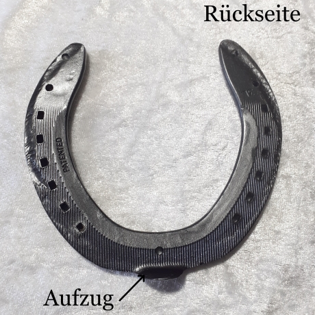 Echtes Hufeisen zum selber dekorieren Glücksbringer schwarz