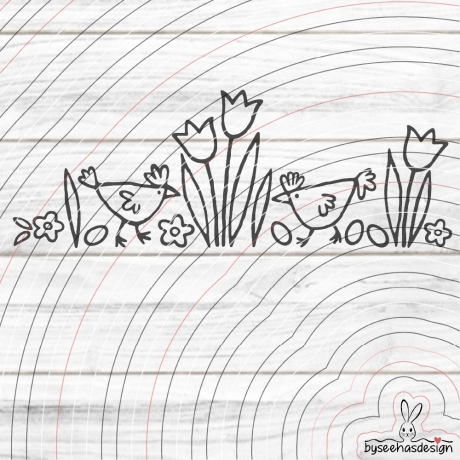 Hühnchen Plotterdatei SVG DXF 