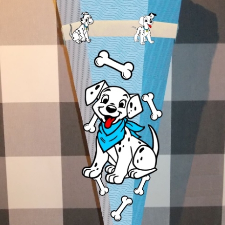 Schultüte Hund Hellblau