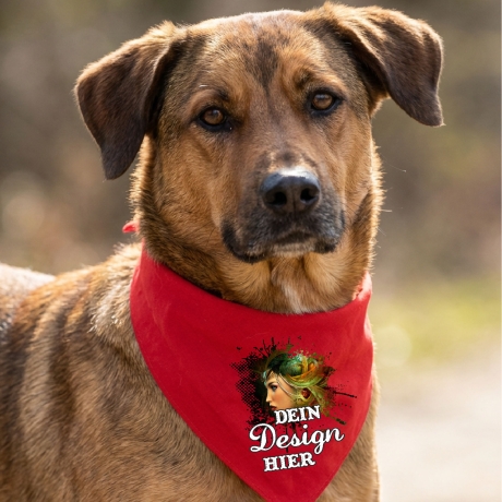 Hunde Wende Halstuch Multicolor personalisiert mit Wunschmotiv