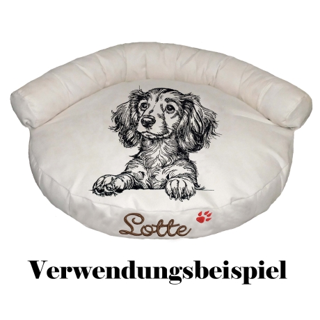 Stickdatei Dackel Colette Hund realistisch