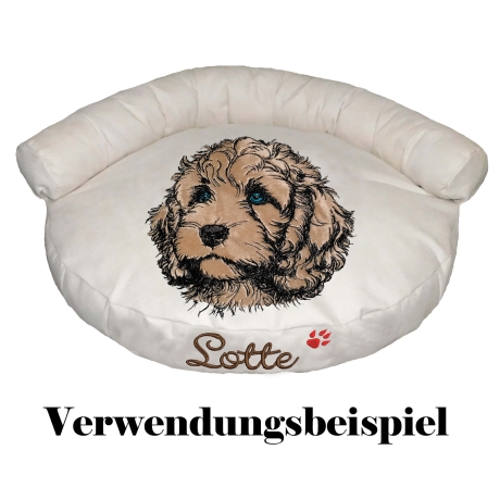 Stickdatei Applikation Cockapoo Milli realistisch