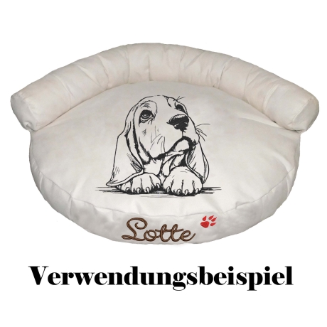 Stickdatei Basset Welpe Bonnie Hund