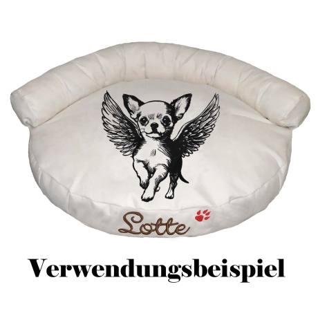 Stickdatei Chihuahua Welpe Engel Flügel Hund