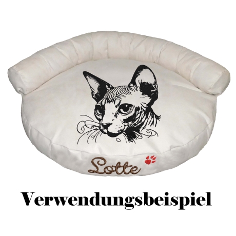 Stickdatei Katze Sphynx Nacktkatze Escada Kitten