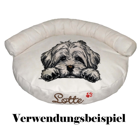 NEU Stickdatei Applikation Havaneser Summer