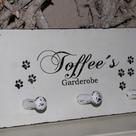 Hundegarderobe Leinenhalter Shabby Chic