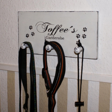 Hundegarderobe Leinenhalter Shabby Chic